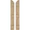 Ekena Millwork Americraft 2-Board (3 Batten) Wood Joined Board-n-Batten Shutters w/ Arch Top, ARW401BQ207X77UNH, PR ARW401BQ207X77UNH - alternate 1